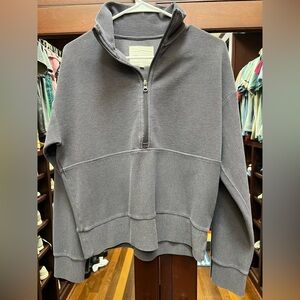 Thread & Supply Small Faded Blue Half-Zip Pullover